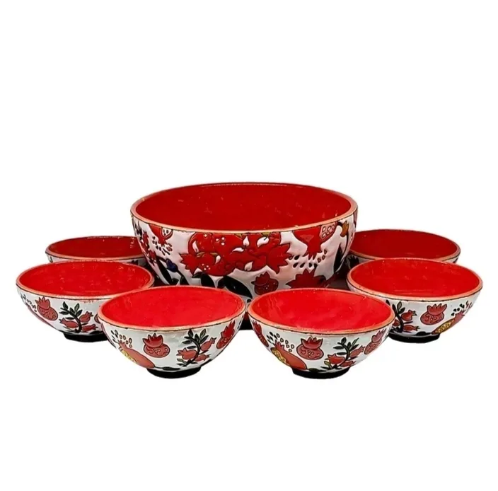 ست 7 تکه کاسه و پیاله مدل انار کد 7
