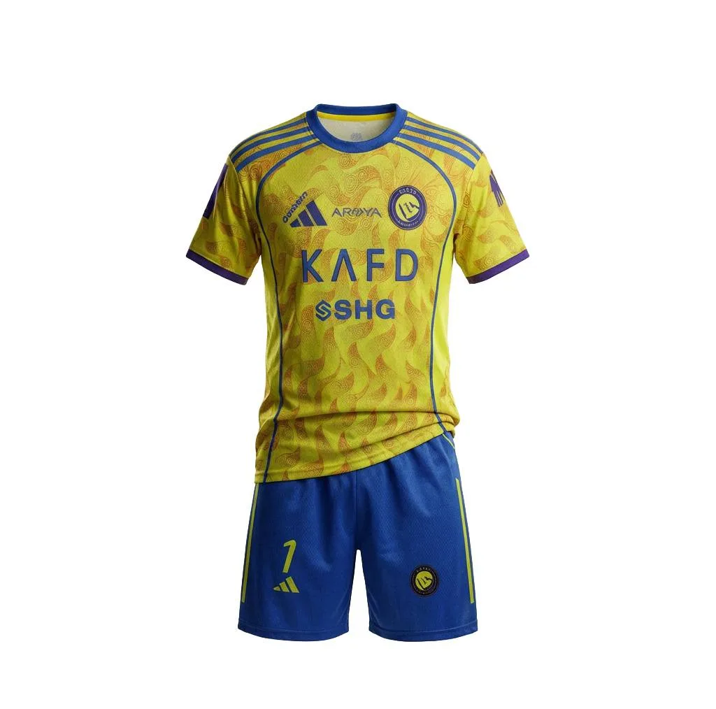 ست تی‌شرت و شلوارک ورزشی پسرانه مدل النصر طرح رونالدو  2026