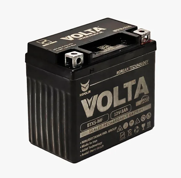 باتری موتورسیکلت 12 ولت 5 آمپر ولتا مدل BTX5