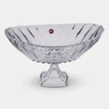 آجیل‌خوری کریستال ساکورا مدل مودنا پایه‌دار با طراحی تک‌طبقه و مناسب شست‌وشوی دستی