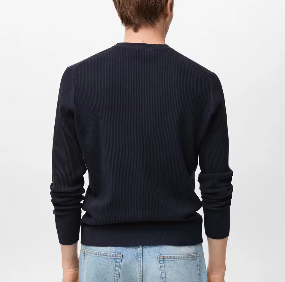 پلیور یقه گرد مردانه مانگو مدل REGULAR FIT COTTON