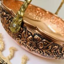 میوه خوری مسی مدل لب چین دسته دار کد ZH319.5