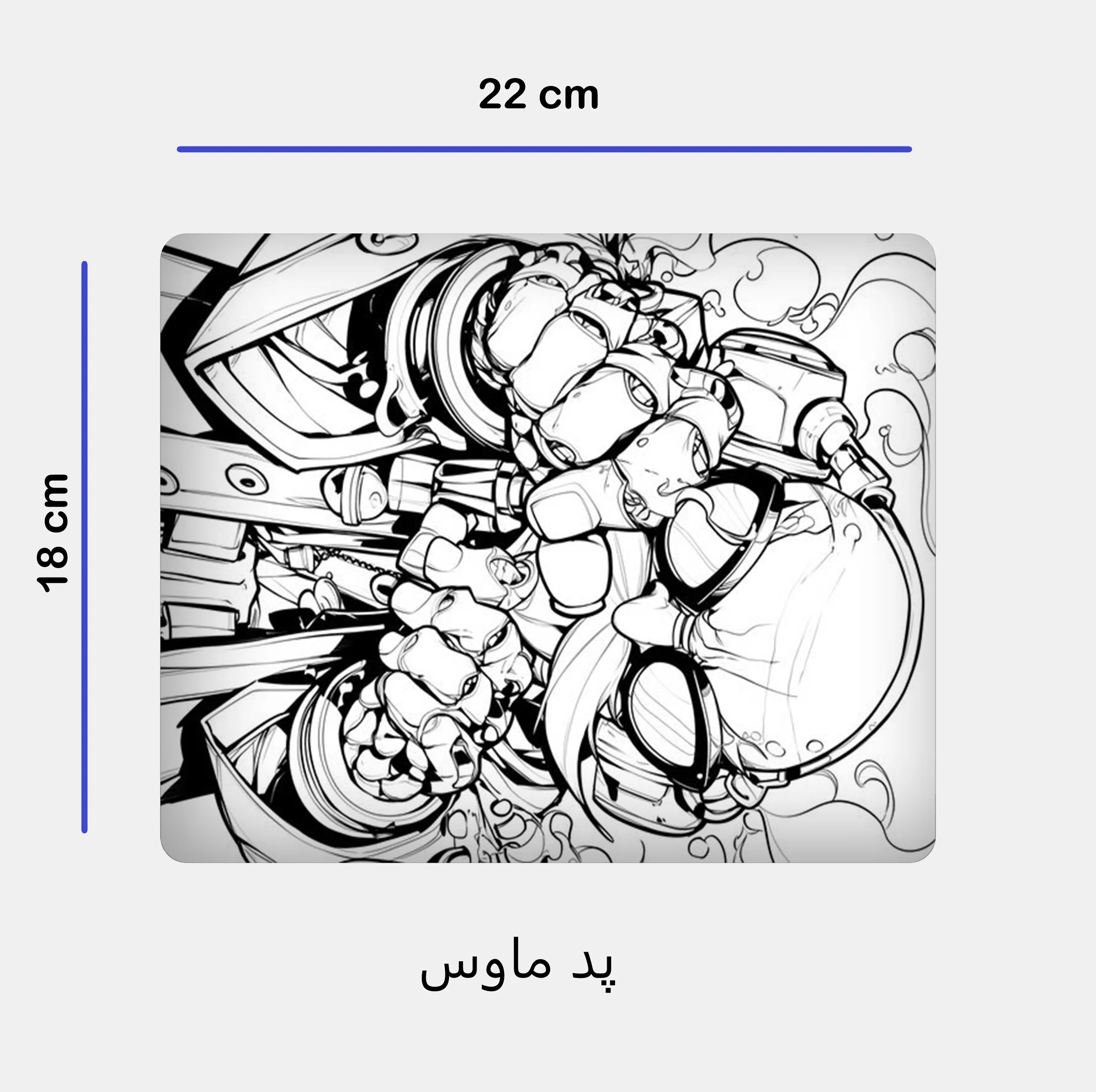 ست ماگ زیر لیوانی و پد ماوس مدل پیر مرد کد 112