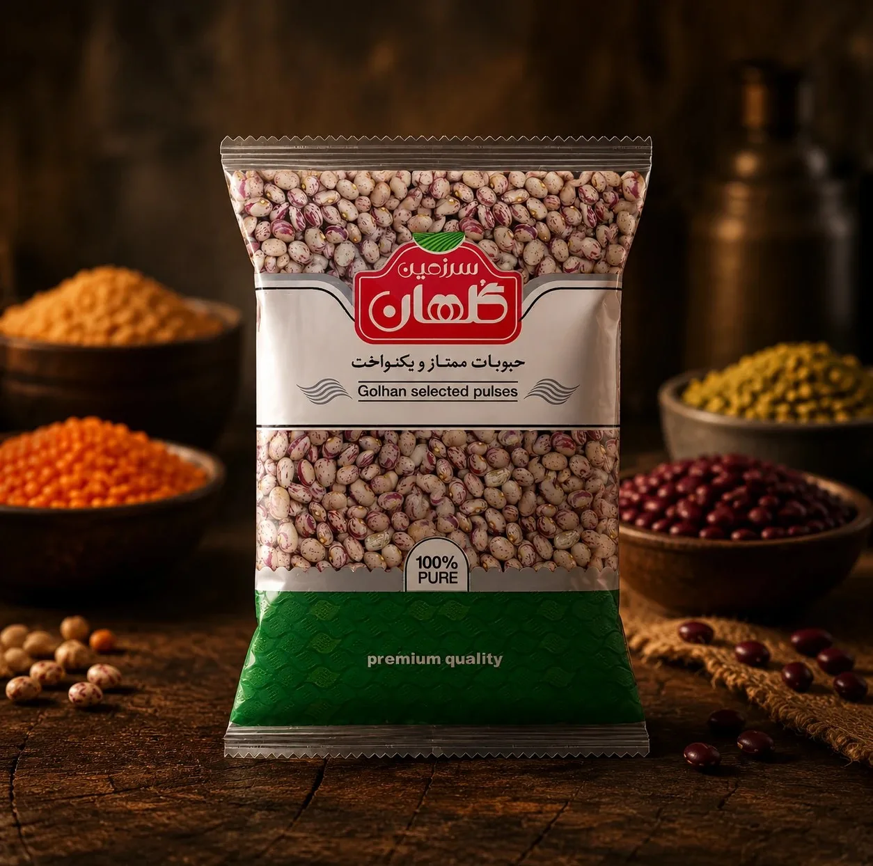 لوبیا چیتی سرزمین گلهان - 800 گرم