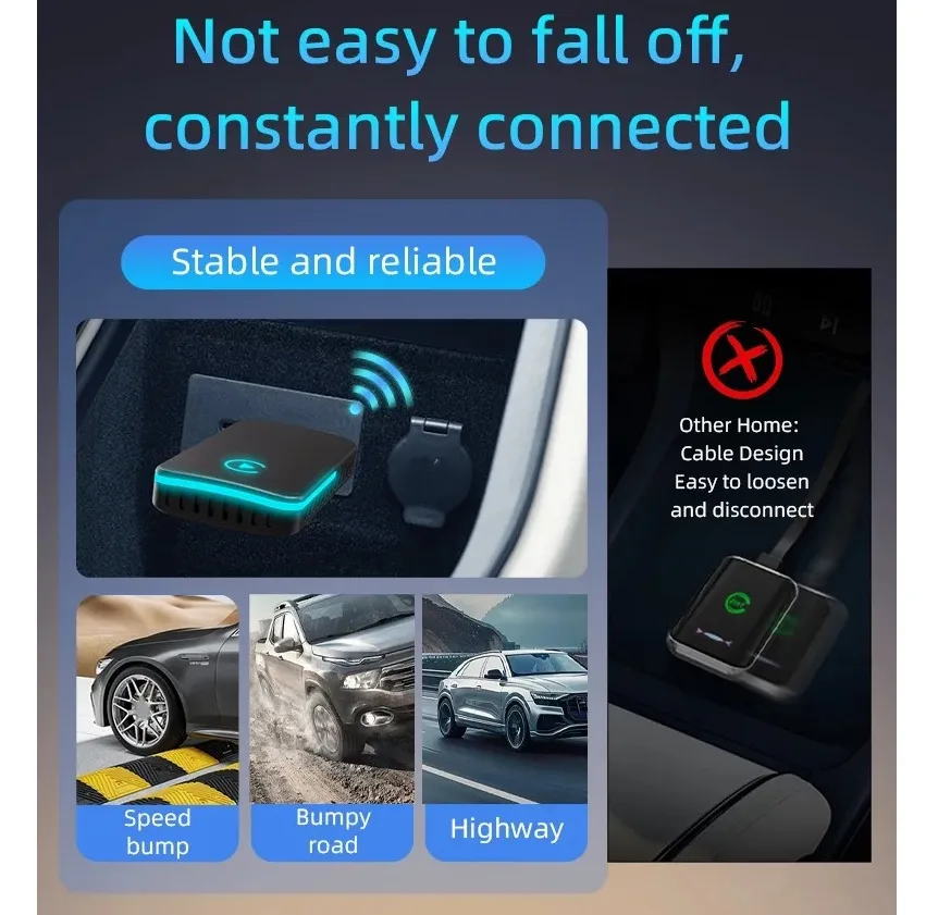 کارپلی و اندروید اتو مدل CP/AA M10 2in1 Carplay/Android Auto به همراه مبدل USB به USB-C