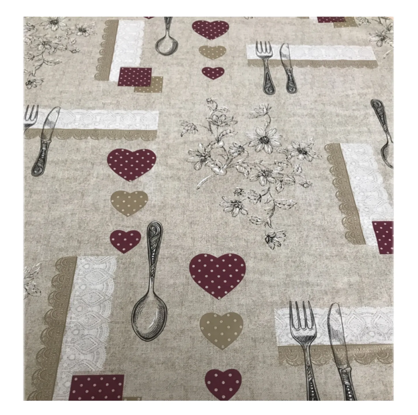 سفره 6 نفره مدل ماژستیک طرح 2 رو کد 04 سایز 140×100 سانتی متر