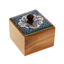 قندان چوبی داتینو مدل رزین طرح 21124