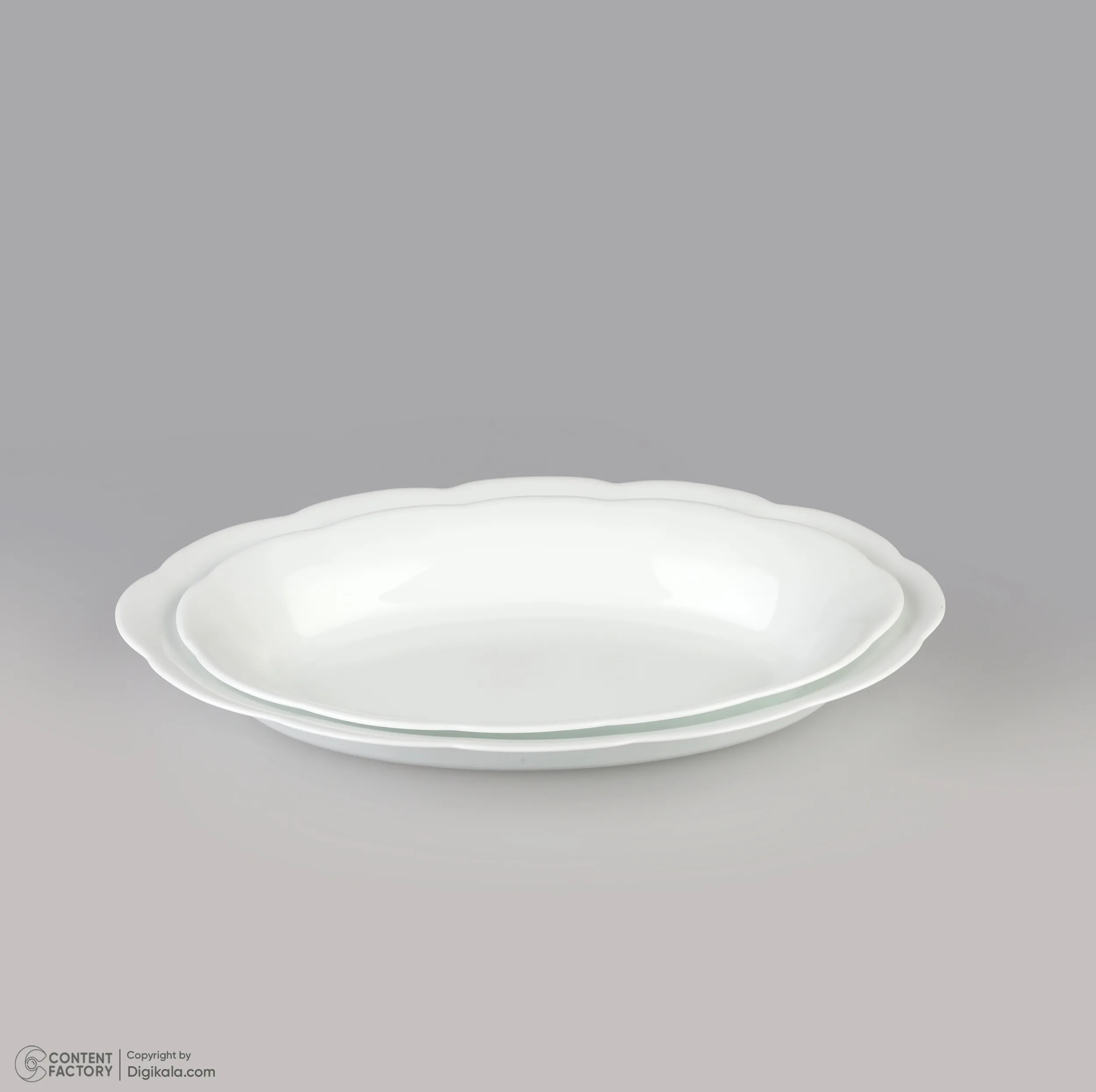 دینو مدل 001 دیس آرکوپال بسته 2 عددی، ابعاد 32×5×22 و 28×5×18 سانتی‌متر، وزن 540 و 490 گرم، قابل شستشو با دست و ماشین ظرفشویی