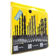 مته راویکس مخصوص چوب و آهن و دیوار  مدل  -16PCS-METAL-ALVENARIA-MADEIRA مجموعه 16 عددی
