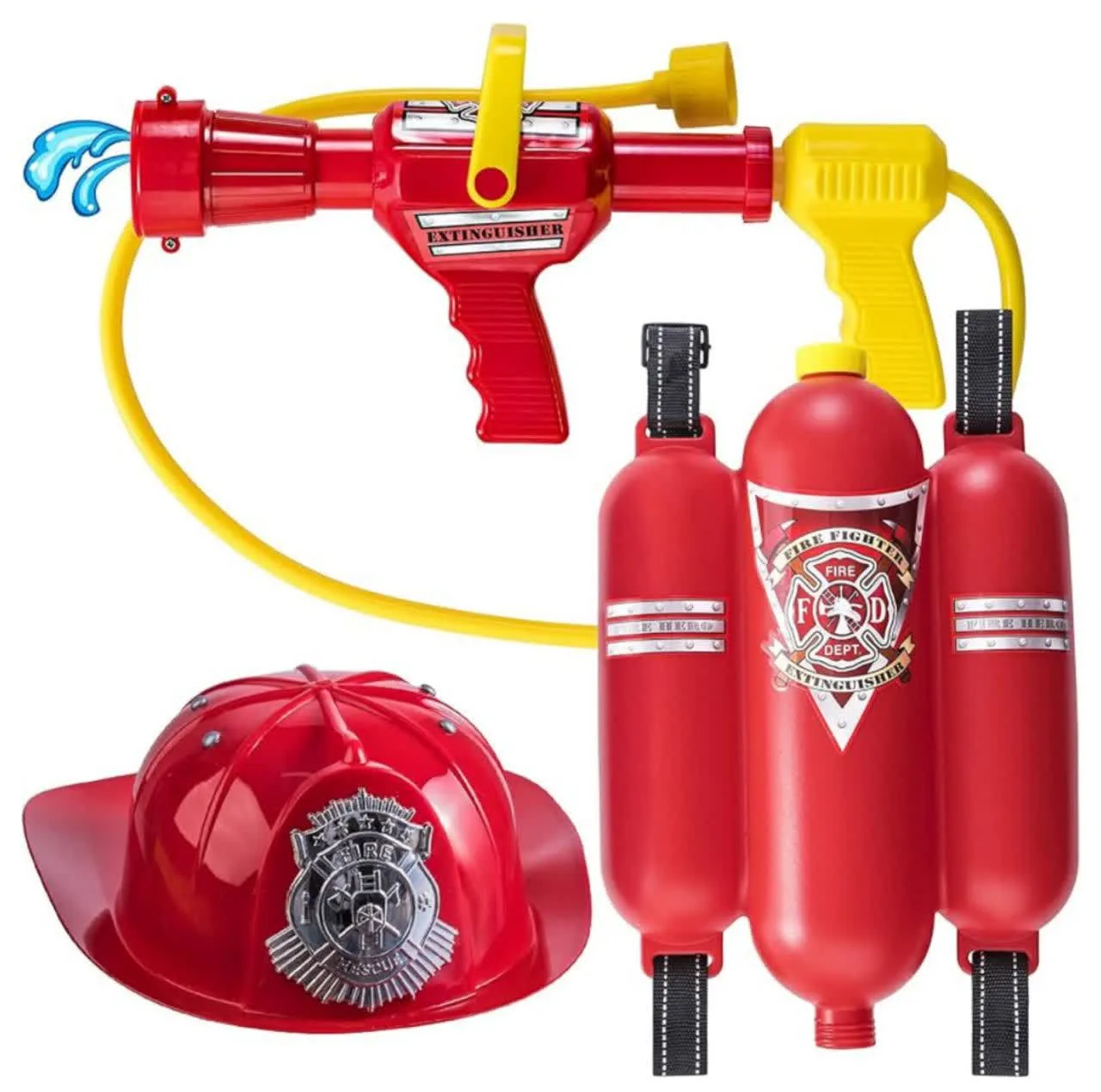 ست اسباب بازی لوازم آتش نشانی ناب سل مدل آب پاش ،کلاه، چکش و ابزار کدFIRE FIGHTING TOOL SET NAAB001 مجموعه 7 عددی