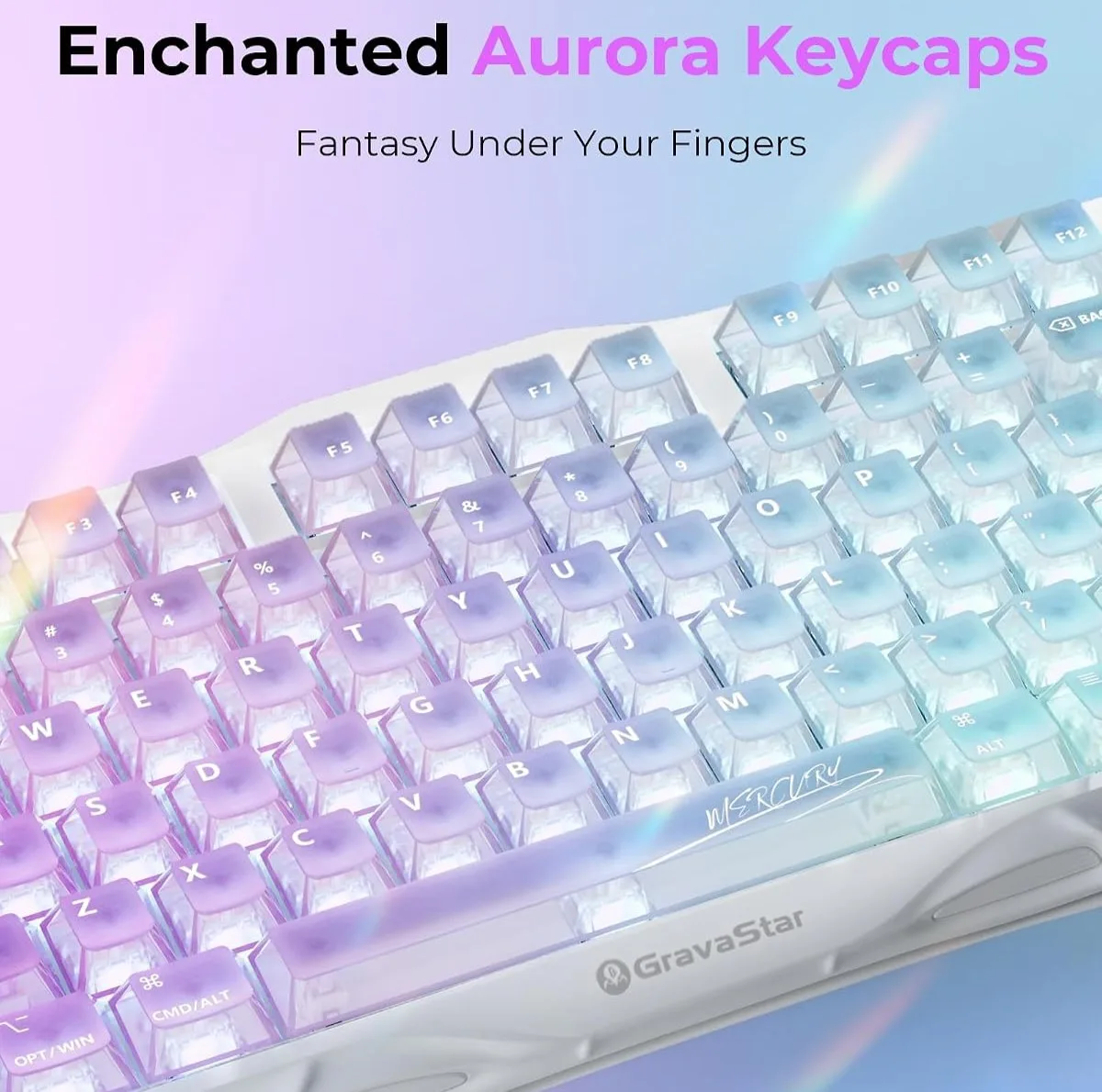 کیبورد گیمینگ گراوا استار مدل Mercury K1 Lite - Crystal Aurora