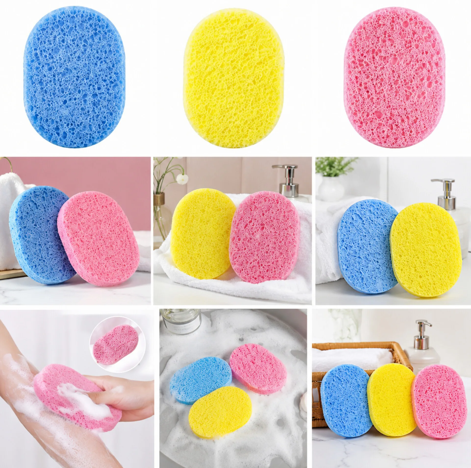 اسفنج شستشوی صورت و بدن مدل Soft Sponge بسته 3 عددی