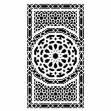 شابلون باتیس آرت طرح فرش کد 943