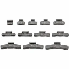 وزنه بالانس فولادی (گیره ای) چرخ خودرو مدل 4018 مناسب برای خودروهای سواری بسته 5 کیلوگرمی شامل وزنه های 5 تا 40 گرمی
