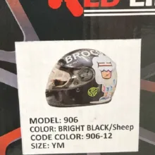 کلاه کاسکت بچه گانه ردلاین مدل 906 BRIGHT BLACK / Sheep