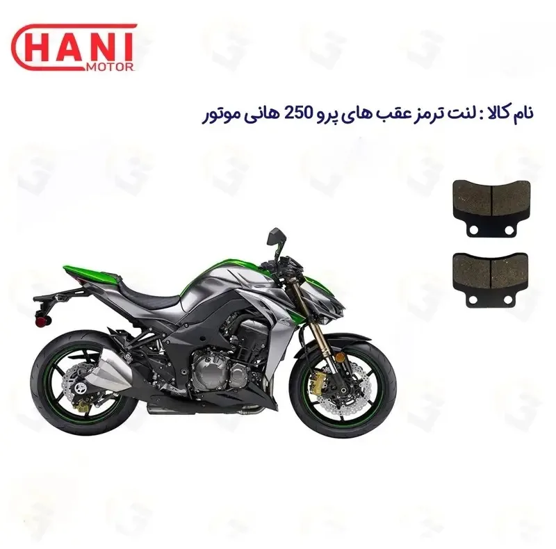 لنت ترمز عقب موتورسیکلت مدل HI PRO مناسب برای طرح کاوازاکی زد 1000 های پرو 249