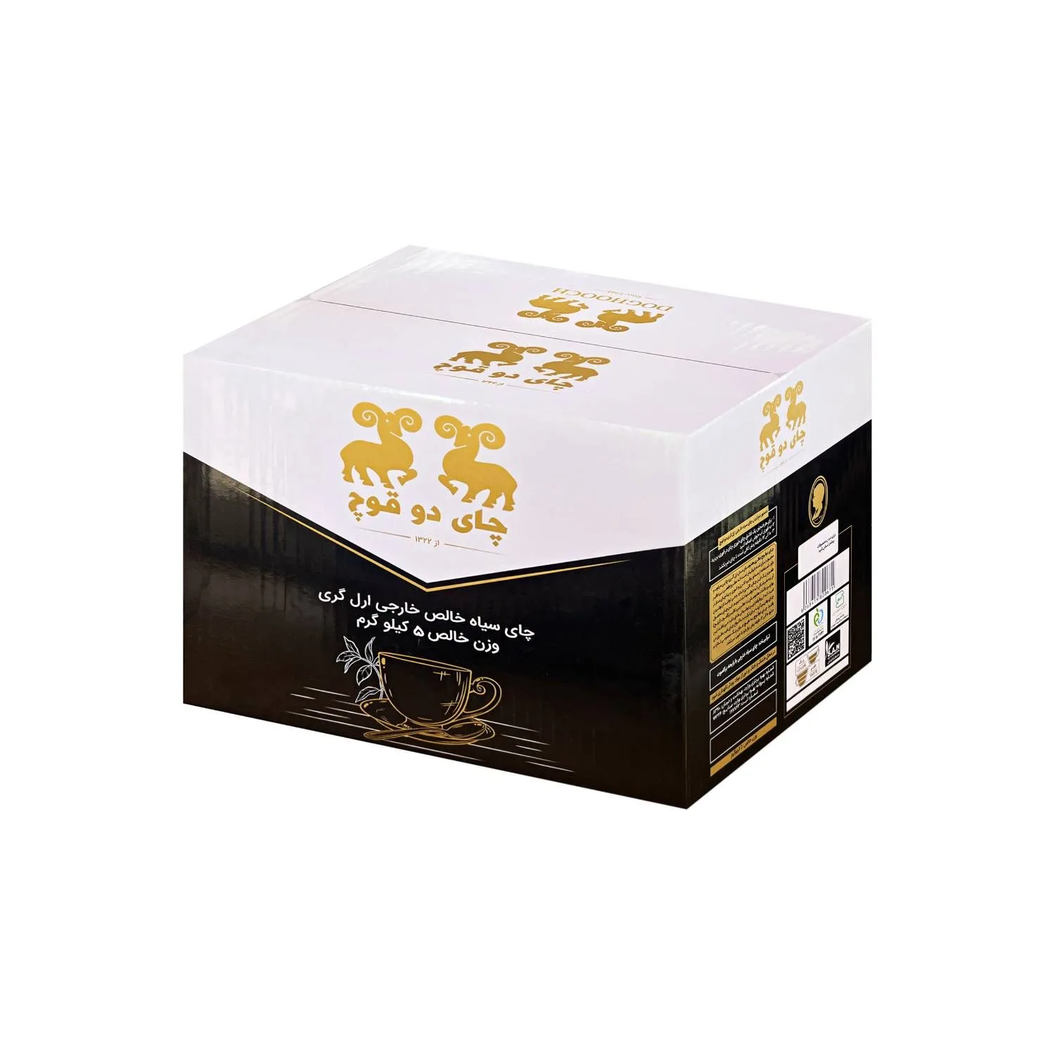 چای سیاه خارجی عطری دو قوچ - 5 کیلوگرم