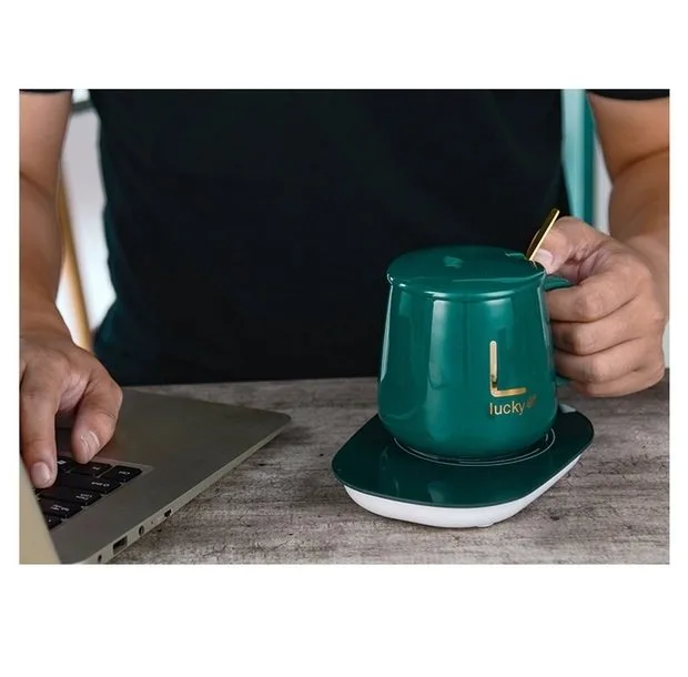 ماگ حرارتی لاکی مدل Temperature Plus به همراه صفحه گرمکن برقی