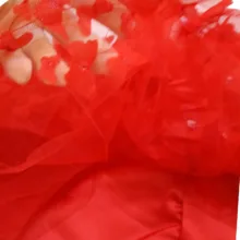 ست پیراهن و گیره مو دخترانه مدل عروس کد 21