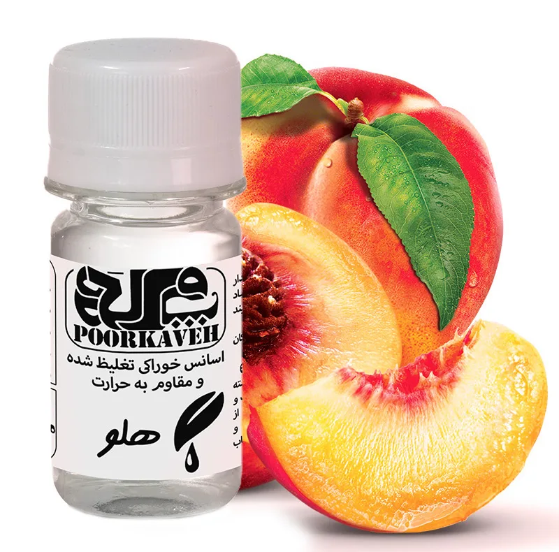 اسانس خوراکی هلو مقاوم به حرارت پورکاوه - 15 میلی لیتر