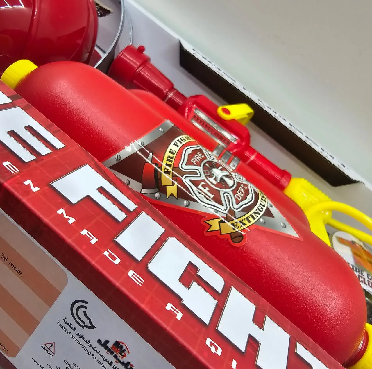 ست اسباب بازی لوازم آتش نشانی ناب سل مدل آب پاش ،کلاه، چکش و ابزار کدFIRE FIGHTING TOOL SET NAAB001 مجموعه 7 عددی