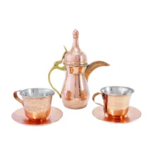 ست 5 تکه دله و فنجان مسی مدل یادگار کد HS59