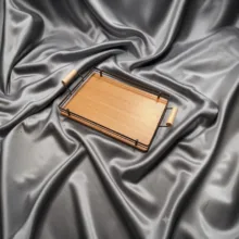 سینی دسته دار طرح راش کد 1212سایز 42x25 سانتی متر
