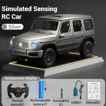ماشین کنترلی سواری طرح بنز مدل G-Class Gesture Sensing با باتری شارژی، چرخ‌های لاستیکی و درهای بازشو از بغل