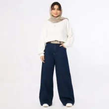 شلوار جین بگ دخترانه تیپ تاپ مدل فول بگ