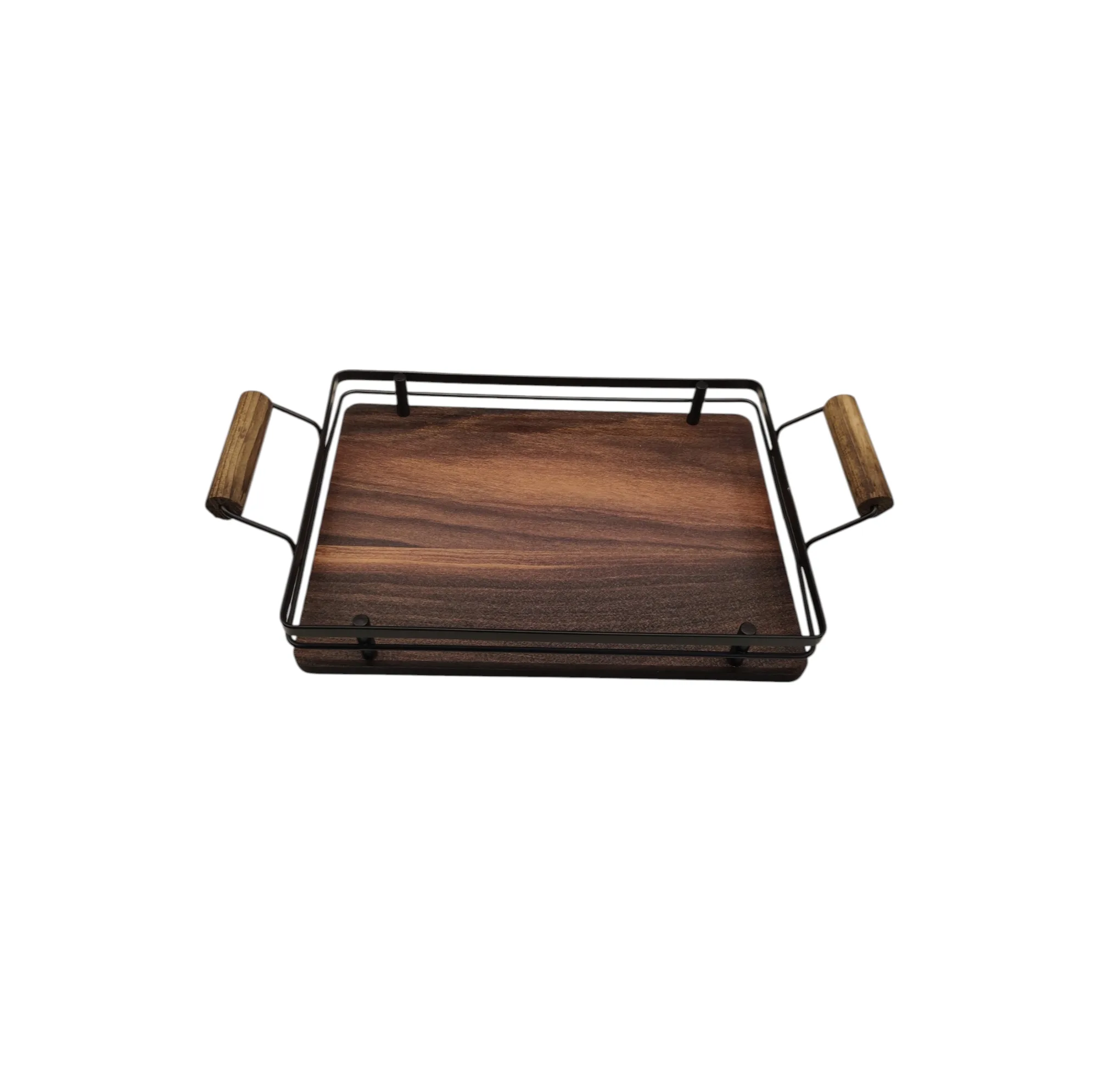 سینی دسته دار طرح راش کد 1212سایز 42x25 سانتی متر