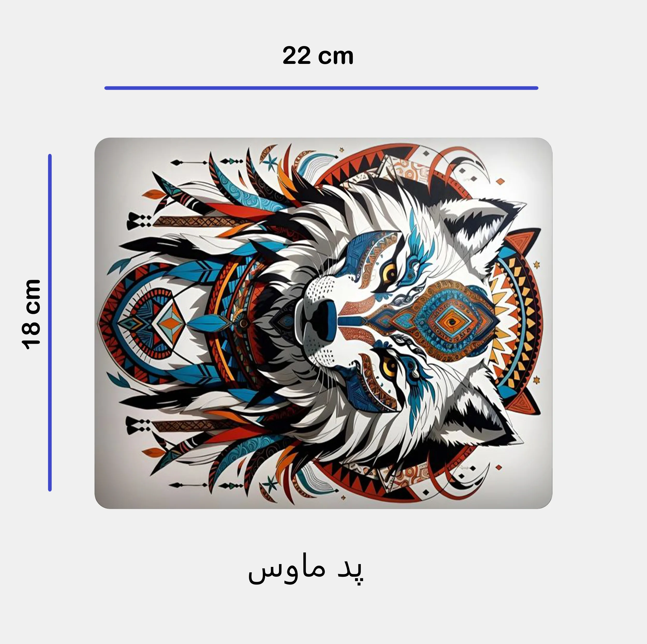 ماگ مدل گرگ کد 155 به همراه زیر لیوانی و پد ماوس