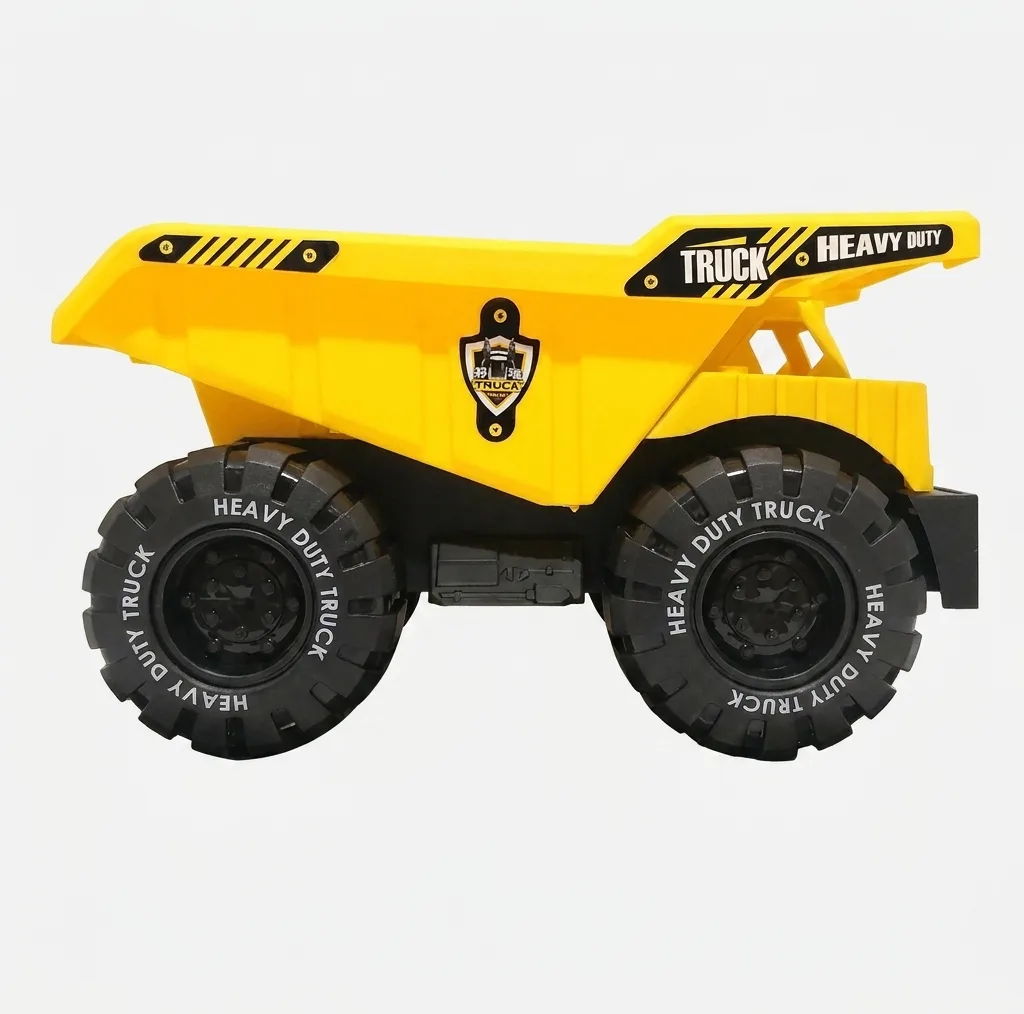 ماشین بازی کامیون غیرکنترلی با طرح ماشین‌های راهسازی، مدل HDT-Dumper، بدنه پلاستیکی و 4 چرخ پلاستیکی