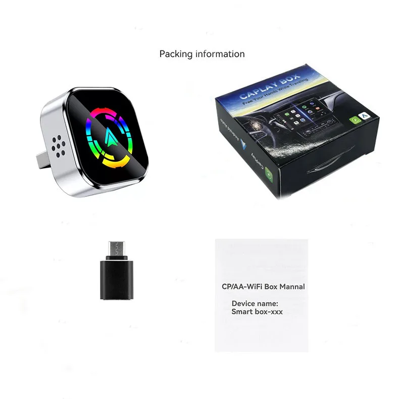 کارپلی و اندروید اتو مدل Android Auto/CarPlay Q1A به همراه مبدل USB به USB-C