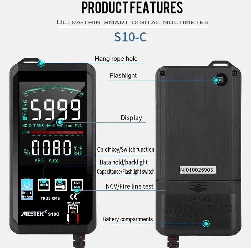 مولتی متر هوشمند مستک مدل S10C
