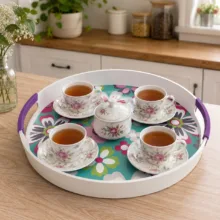 سینی دسته دار مدل بامبو کد AKB2 سایز 38×38 سانتیمتر