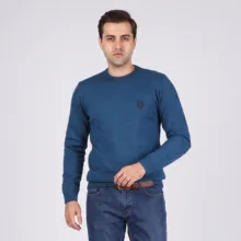 پلیور مردانه تریکو پاییزان مدل PR700 ملانژ