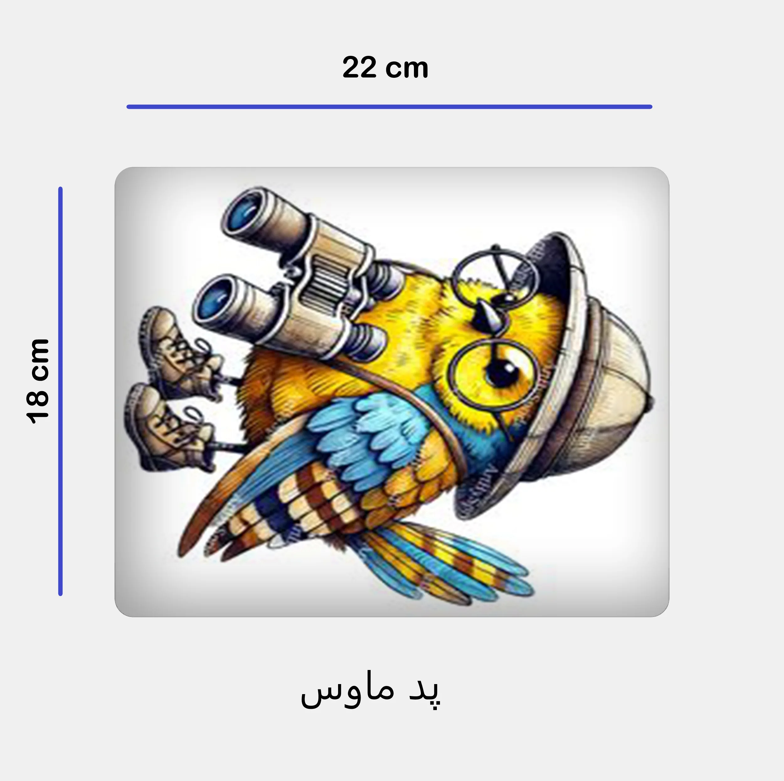 ست ماگ سرامیکی به همراه زیر لیوانی و پد ماوس مدل پرنده کد 212
