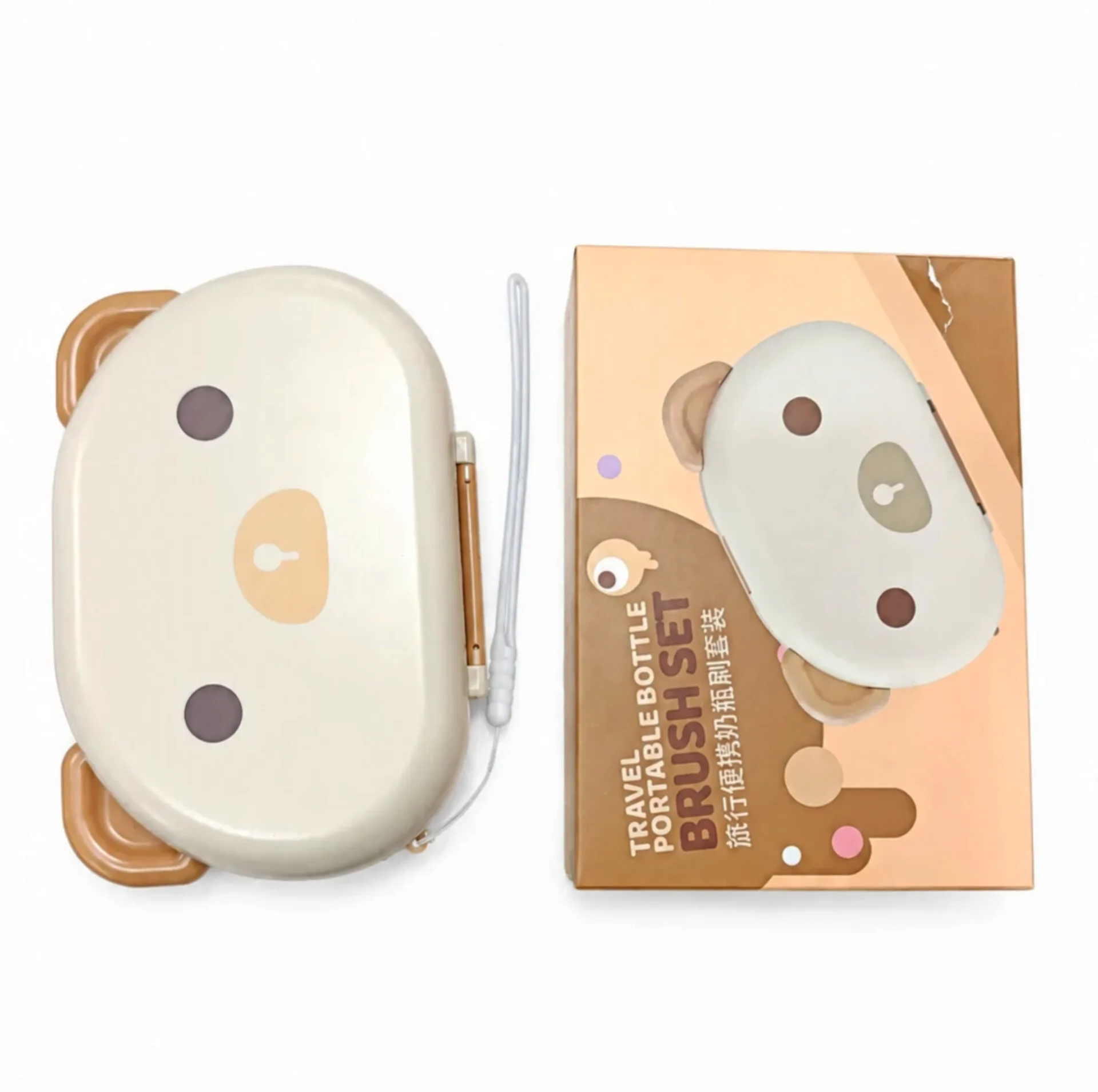 برس شیشه شوی مدل BRUSH SET طرح خرسی مجموعه 7 عددی