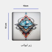 ست ماگ سرامیکی به همراه زیر لیوانی و پدماوس مدل اشکال هندسی کد 380