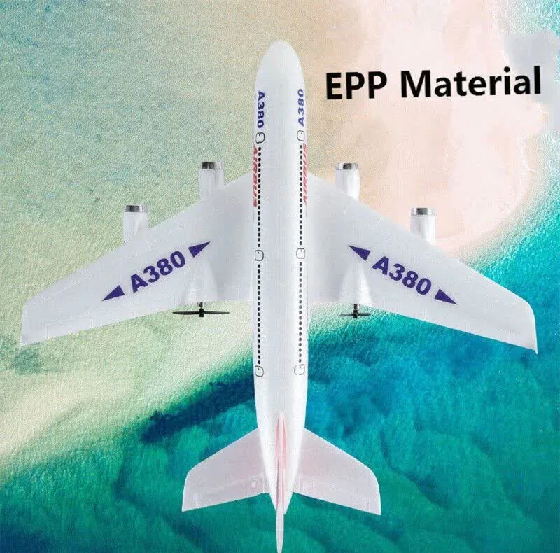 هواپیما بازی کنترلی ناب سل مدل مسافربری شارژی ایرباس کد AIRCRAFT AIRBUS A380 با قابلیت پرواز