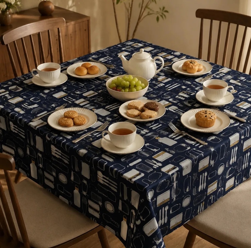 سفره 4 نفره مدل TCA080503 طرح آشپزخانه سایز 88×88 سانتیمتر