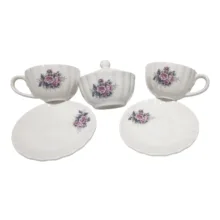 سرویس چای خوری 6 تکه 2 نفره مدل کنگره ای کد 002233