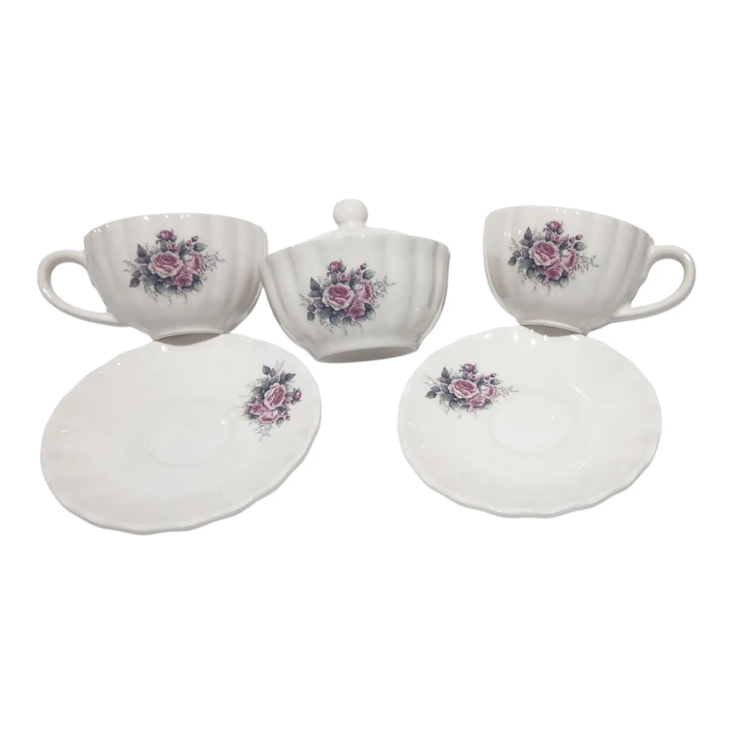 سرویس چای خوری 6 تکه 2 نفره مدل کنگره ای کد 002233