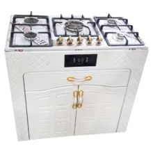 اجاق گاز 5 شعله هاکان مدل اجاق گاز دو درب صفحه استیل بوش