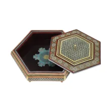 شکلات خوری خاتم‌کاری مدل پایه برنجی