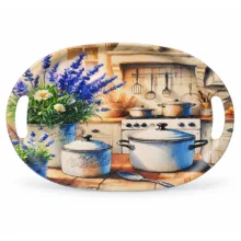 سینی دسته دار مهروز مدل 5002 لوندر سایز 26×36 سانتی متر