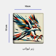 ماگ طرح عقاب کد 89 به همراه  زیر لیوانی و پد ماوس