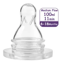 شیشه‌ شیر وی کر مدل دهانه استاندارد طرح پیگ کد B303 حجم 120 میلی لیتر