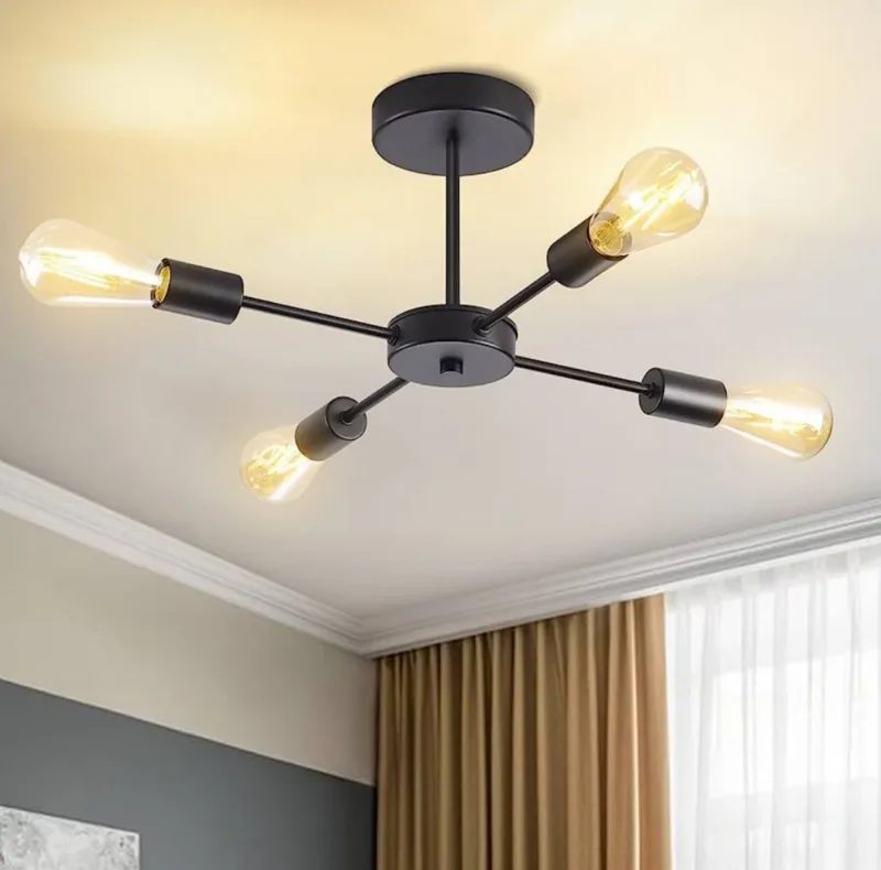 چراغ سقفی چهار شعله مدل مدرن کد S12