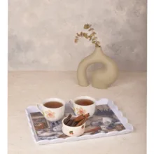 سینی بدون دسته مهروز مدل 6003 لاوندر سایز 26×36 سانتی متر